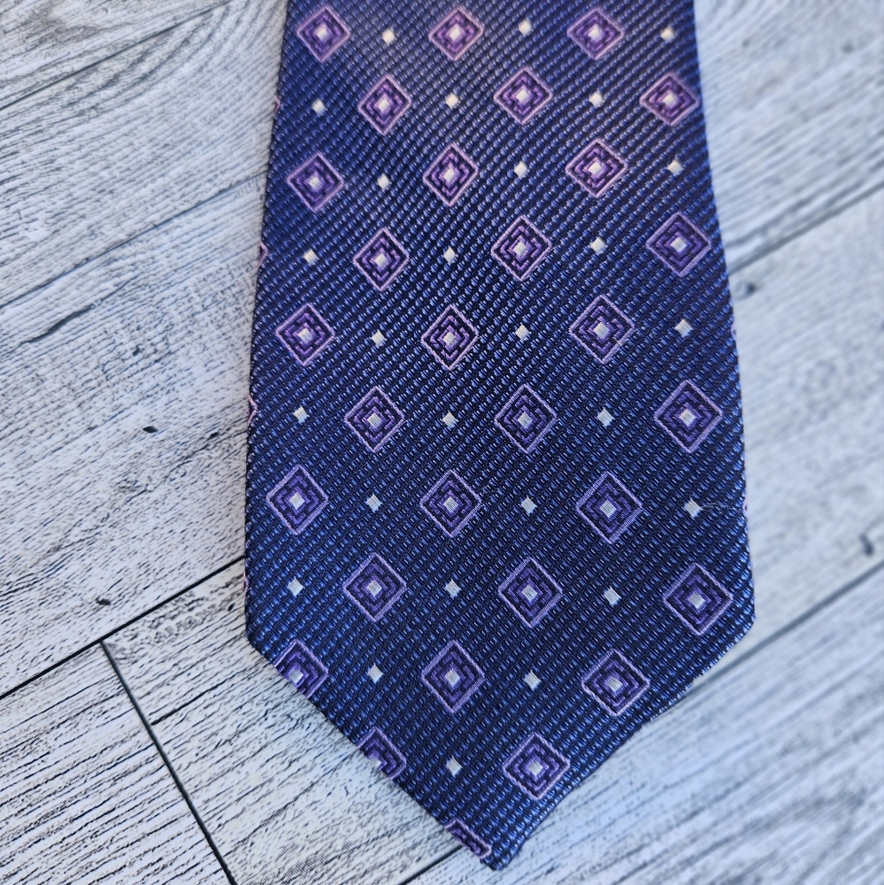 Pronto Uomo Platinum 100% Silk Tie Men's Unisex Necktie Purple